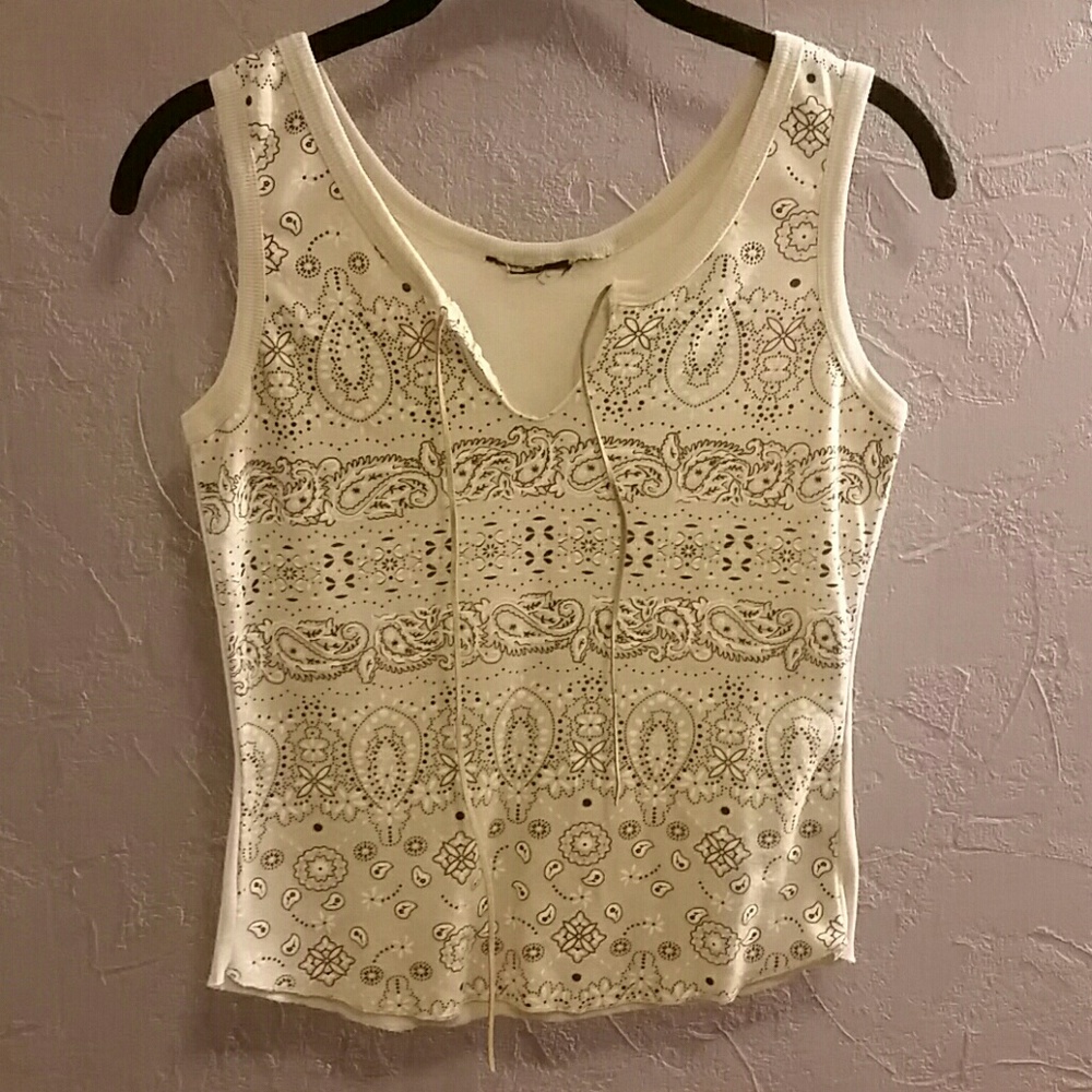 Sleeveless western top